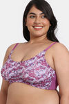 Zivame True Curv Pixel Play Lightly Lined Non Wired Full Coverage Minimiser Bra - Vivid Viola — thumbnail 3